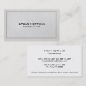 Einfache traditionelle Anwaltskanzlei Gray Berufli Visitenkarte (Vorne/Hinten)