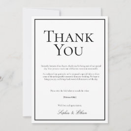 Einfache traditionelle digitale Dankeschön-Karte Einladung