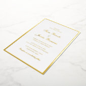 Einfache traditionelle formale Hochzeit Folieneinladung (Gedreht)