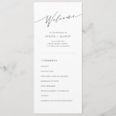 Einfache traditionelle katholische Hochzeitsfeier Programm (Vorderseite)