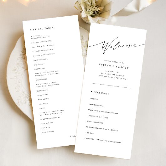 Einfache traditionelle katholische Hochzeitsfeier Programm