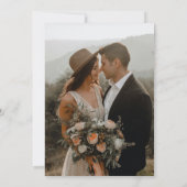 Einfache traditionelle Minimal-Foto-Engagement-Par Einladung (Rückseite)