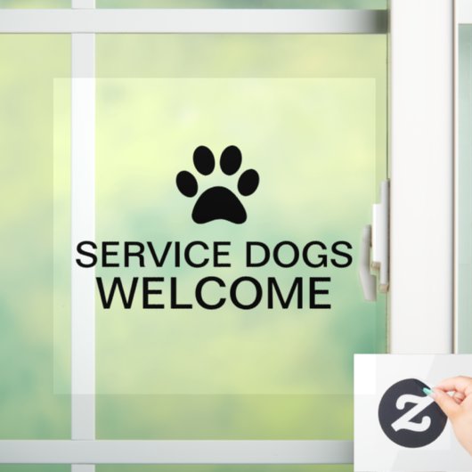 Einfache, transparente Hunde Begrüßungsglas Fensteraufkleber (Zuhause)