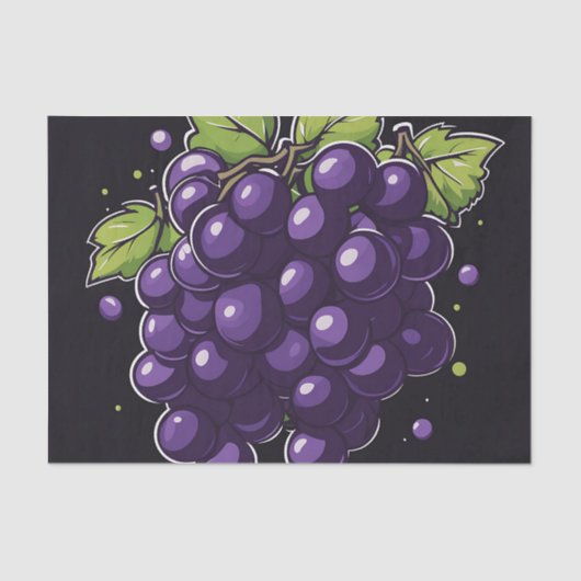 Einfache Traube mit Blätter Seidenpapier (Vorderseite)