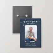 Einfache Trauerfoto-Erinnerungsmemorial Button (Vorderseite/Rückseite)