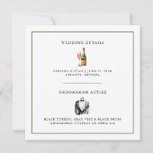 Einfache Trauzeuge-Karte Einladung (Rückseite)