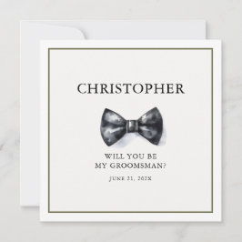 Einfache Trauzeuge-Karte Einladung