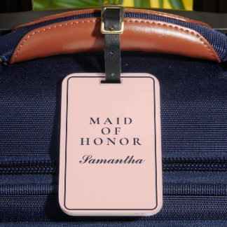 EINFACHE TRAUZEUGIN OXFORD BLAU UND PINK GEPÄCKANHÄNGER