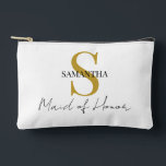 Einfache Trauzeugin Zubehörtasche<br><div class="desc">Dieser elegante Trauzeugin-Accessoires-Beutel ist der perfekte Weg, Ihre Trauzeugin an Ihrem besonderen Tag zu schätzen. Personalisieren Sie es mit einem Monogramm und ihrem Namen, um es noch spezieller zu machen. Dieser vielseitige Beutel kann verwendet werden, um Make-up, Schmuck oder andere kleine Essentials zu speichern, sodass es ein praktisches und nachdenkliches...</div>