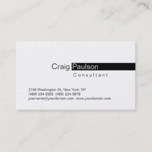 Einfache trendige Black Strip Business Card Visitenkarte