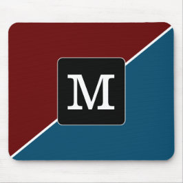 Einfache trendige Färbung Burgundy Blue Black init Mousepad