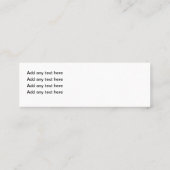 Einfache trendige Hunde-Theme-Visitenkarten Mini Visitenkarte (Rückseite)