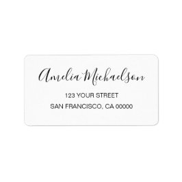 Einfache, trendige, minimalistische Adresse in Sch Adressaufkleber