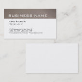 Einfache trendige Niedliche Schlichte Beige White  Visitenkarte (Vorne/Hinten)