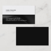 Einfache trendige Niedliche Schlichte Schwarz-weiß Visitenkarte (Vorne/Hinten)
