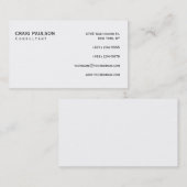 Einfache trendige Niedliche Schlichte Schwarz-weiß Visitenkarte (Vorne/Hinten)