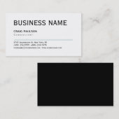 Einfache trendige Niedliche Schlichte Schwarz-weiß Visitenkarte (Vorne/Hinten)