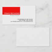 Einfache trendige Niedliche Schwarz-weiße Red Busi Visitenkarte (Vorne/Hinten)