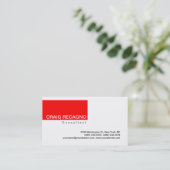 Einfache trendige Niedliche Schwarz-weiße Red Busi Visitenkarte (Stehend Vorderseite)