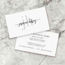 Einfache Trendname und Monogram-Visitenkarte