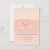 Einfache Trendy Blush Wedding RSVP Card Einladung (Vorderseite)