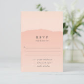 Einfache Trendy Blush Wedding RSVP Card Einladung (Stehend Vorderseite)