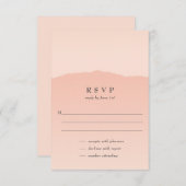 Einfache Trendy Blush Wedding RSVP Card Einladung (Vorne/Hinten)