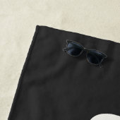 Einfache trendy Chic Black Calligraphy Personalisi Strandtuch (Beispiel)