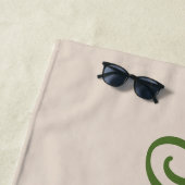 Einfache trendy Green + Beige Wedding Party Strandtuch (Beispiel)