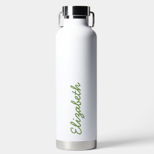 Einfache Trendy Green Handwriting-Skriptname Trinkflasche