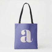 Einfache trendy Lila fette Retro Monogram Initial Tasche (Vorderseite)