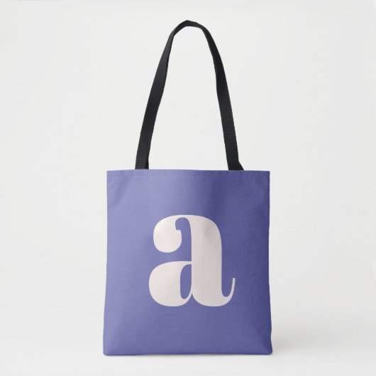 Einfache trendy Lila fette Retro Monogram Initial Tasche (Vorderseite)