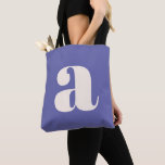 Einfache trendy Lila fette Retro Monogram Initial Tasche<br><div class="desc">Einfache trendy Lila Retro Monogramm Anfangsbeutel</div>