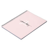 Einfache trendy Minimalname und Initialen Notizblock (Linke Seite)