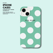 Einfache trendy moderne Sage Green Large Polka Dot Case-Mate iPhone Hülle