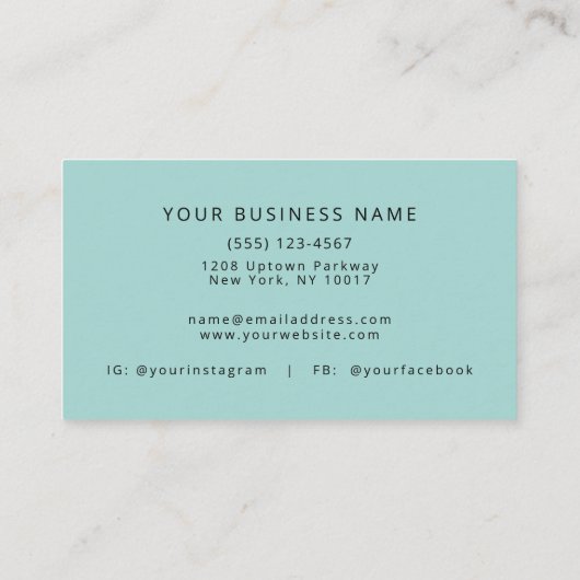 Einfache trendy Name und erste Visitenkarte (Rückseite)