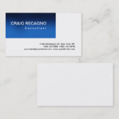 Einfache trendy Niedlich Blue Schwarz-weiß Busines Visitenkarte (Vorne/Hinten)