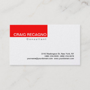 Einfache trendy Niedlich Red Business Card Visitenkarte