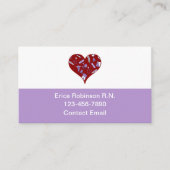 Einfache trendy registrierte Krankenschwester Medi Visitenkarte (Vorderseite)