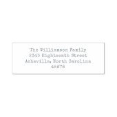 Einfache trendy-Schreibmaschinenfamilie Rücksendea Permastempel (Design)