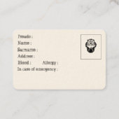 Einfache Treuekarte (Rückseite)