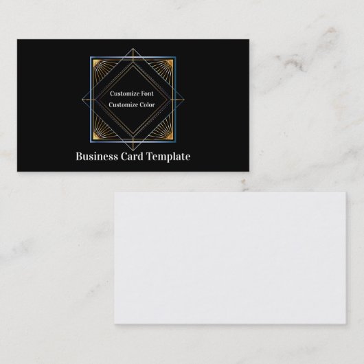 Einfache Triangle Sun Metallic Class Business Card Visitenkarte (Vorne/Hinten)