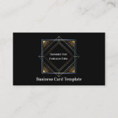 Einfache Triangle Sun Metallic Class Business Card Visitenkarte (Vorderseite)