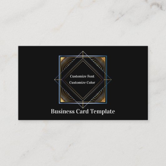 Einfache Triangle Sun Metallic Class Business Card Visitenkarte (Vorderseite)