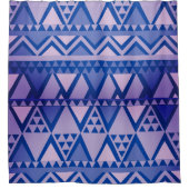 Einfache Tribal Art Muster Violet Duschvorhang (Vorderseite)