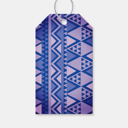 Einfache Tribal Art Muster Violet Geschenkanhänger (Vorderseite)