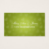 Einfache Trinkgutscheine Tandem Bike Limettengrün (Rückseite)