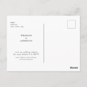 Einfache Tropenfolienhochzeit speichert das Datum Postkarte (Rückseite)