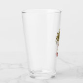 Einfache Tropical Beach Palm Bäume Zeichnend Somme Glas (Rechts)