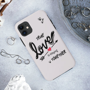 Einfache True Love Text iPhone Case